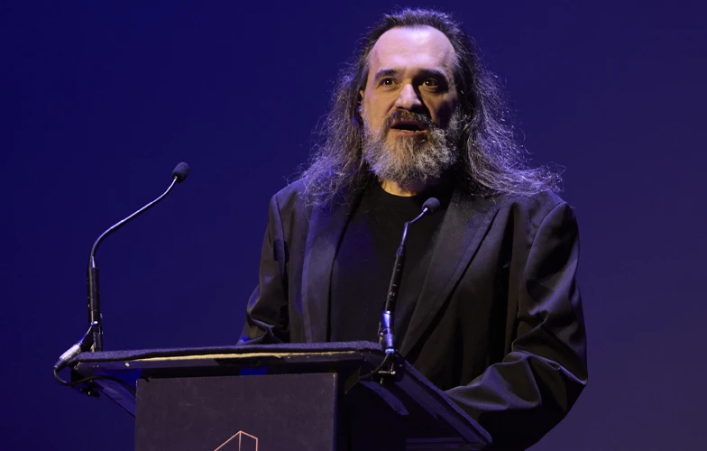 Carlos Molinero, presidente del sindicato ALMA, en la gala de premios. ©Álvaro Tomé