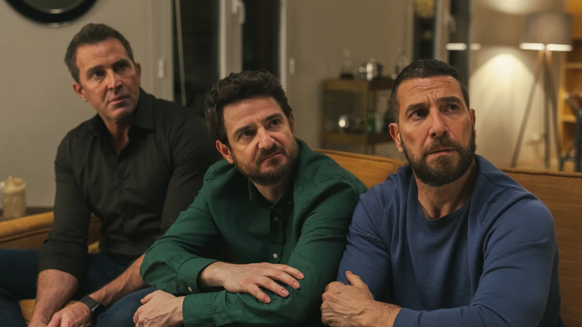 La "comuna machirula" no para: tráiler y primeras imágenes de 'Machos Alfa' 5 1 Fernando Gil, Gorka Otxoa y Raúl Rejón en 'Machos Alfa 5'. ©Manuel Fiestas