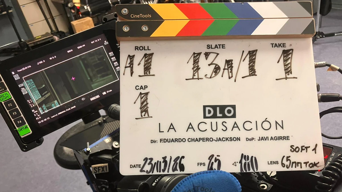 Se rueda 'La acusación', un drama judicial y familiar alrededor de un terrible crimen 1 Claqueta de 'La acusación'. ©Netflix