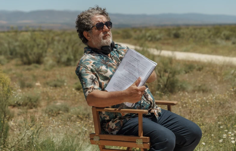 Pedro Casablanc durante el rodaje de 'El sastre del rey'. ©Manolo Pavón