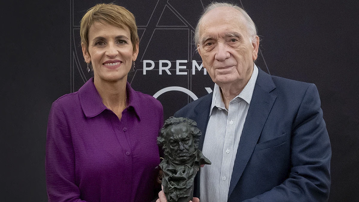 Los Goya 2027 se celebrarán el 6 de febrero en Pamplona 1 María Chivite, presidenta de Navarra, y Fernando Méndez-Leite, presidente de la Academia de Cine. ©Academia de Cine